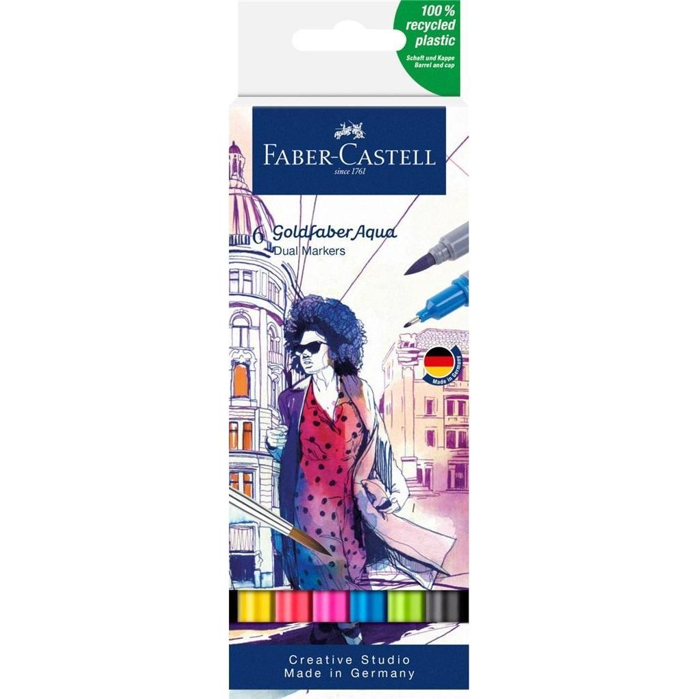 Faber-Castell GOFA AQUA DUAL MARKER - Farbstoffmarker (6 x) (164606)