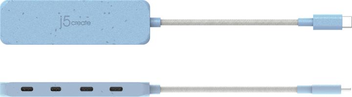 Actual product image j5Create Eco-Friendly USB-C to 4-Port Type-C Gen 2 Hub, USB 3.2 Gen 1 (3.1 Gen 1) Type-C, USB 3.2 Ge (USB-C, 4 Ports)
