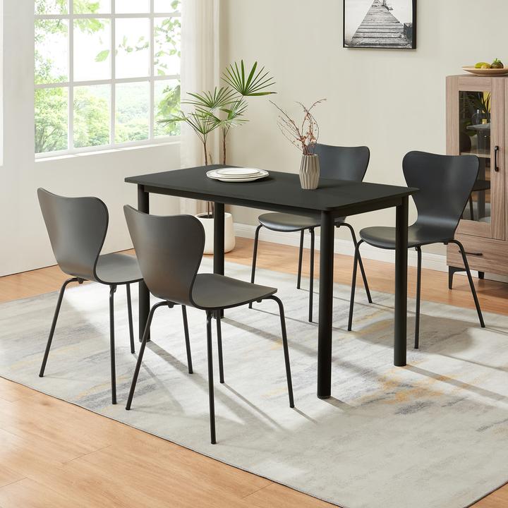 Image du produit En.Casa Esszimmerstuhl Essunga 4er Set Schwarz