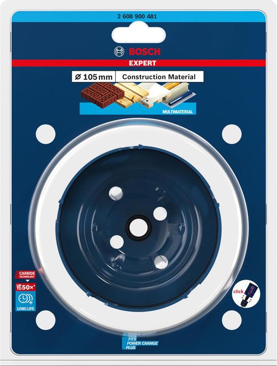 Produktbild Bosch Professional Zubehör EXPERT Construction Material Lochsäge, 105 x 60 mm (4 Zoll)