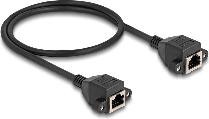Actual product image Delock RJ50 extension cable socket to socket S/FTP 0.5 m black (S/FTP, 0.50 m)