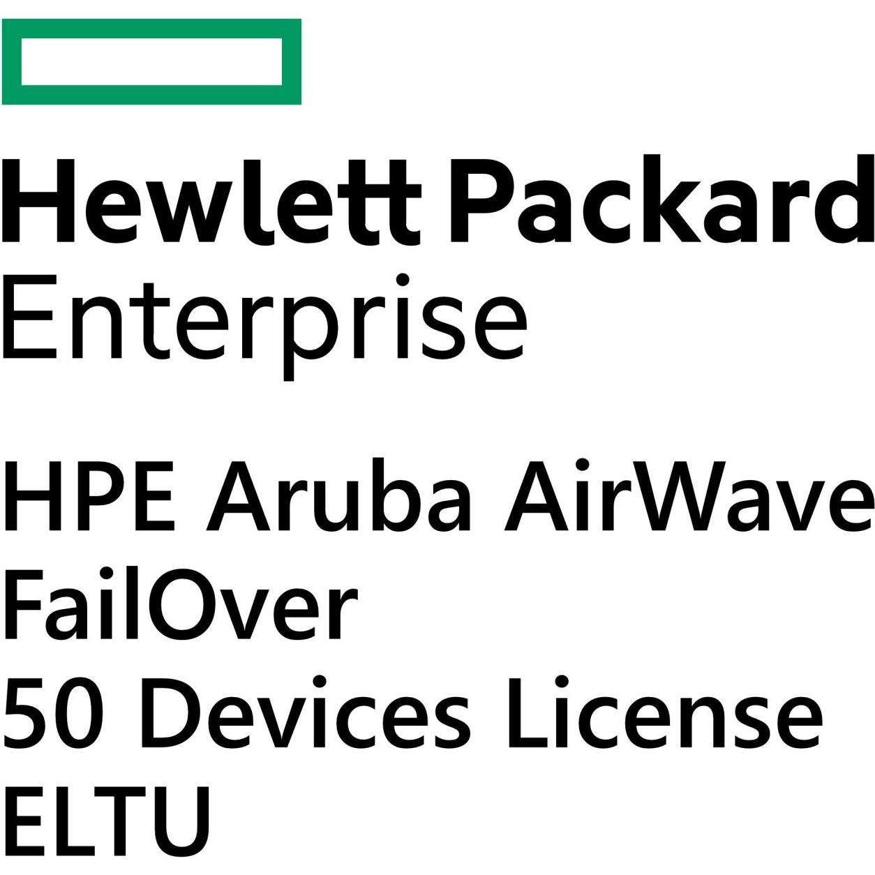 Thumbnail - HPE Aruba AirWave FailOvr 50 Dev Lic E-LTU, Netzwerk Zubehör
