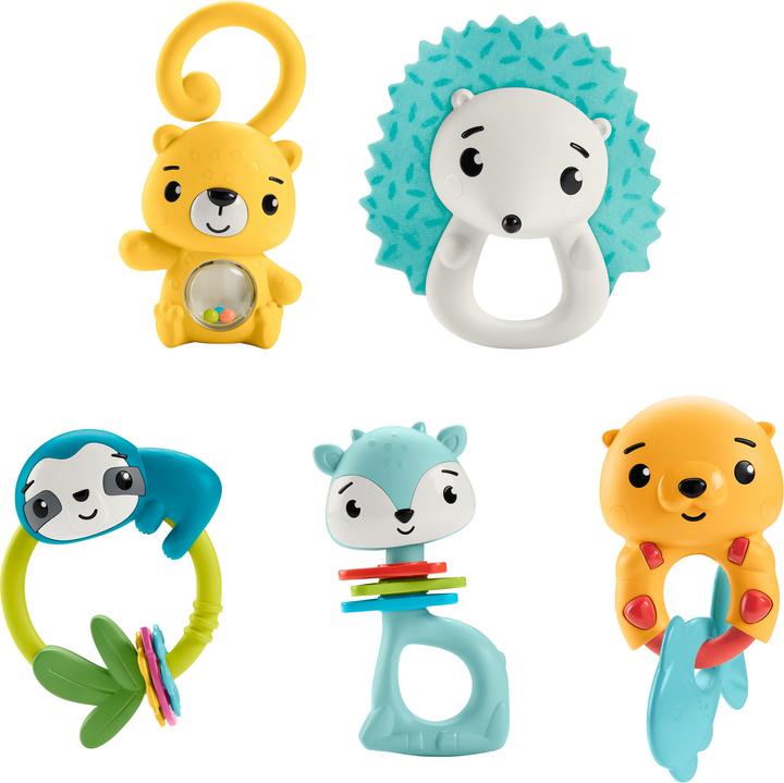 Image du produit Fisher-Price Anneaux de dentition d'activité animale assortis