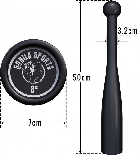 Image du produit Gorilla Sports Indian Clubbells (1 x 8 kg)