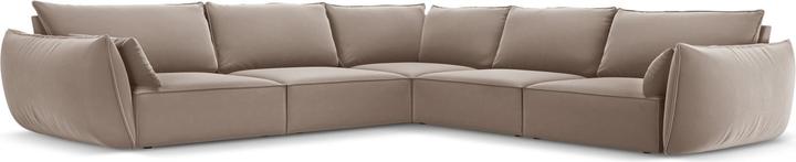 Actual product image Micadoni Velvet Symmetrical Corner Sofa, "Kaelle", 7 Seats, 286x286x85Made in Europe (Corner sofa)