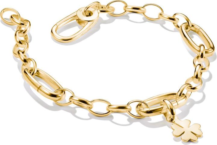 Immagine prodotto Thomas Sabo Charm-Armband mit drei Connect Links vergoldet (17 cm, Argento sterling)