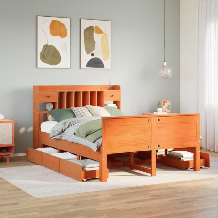 Produktbild vidaXL Bett mit Regal (150 x 200 cm)