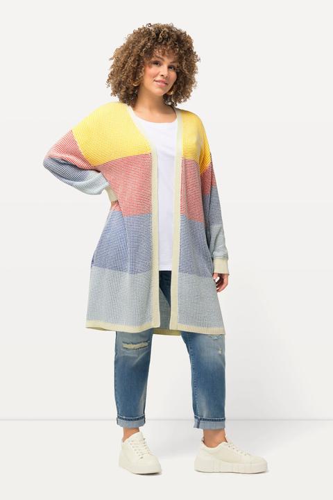Produktbild Ulla Popken Long-Strickjacke, Oversized, Eggshape, offene Form (54)