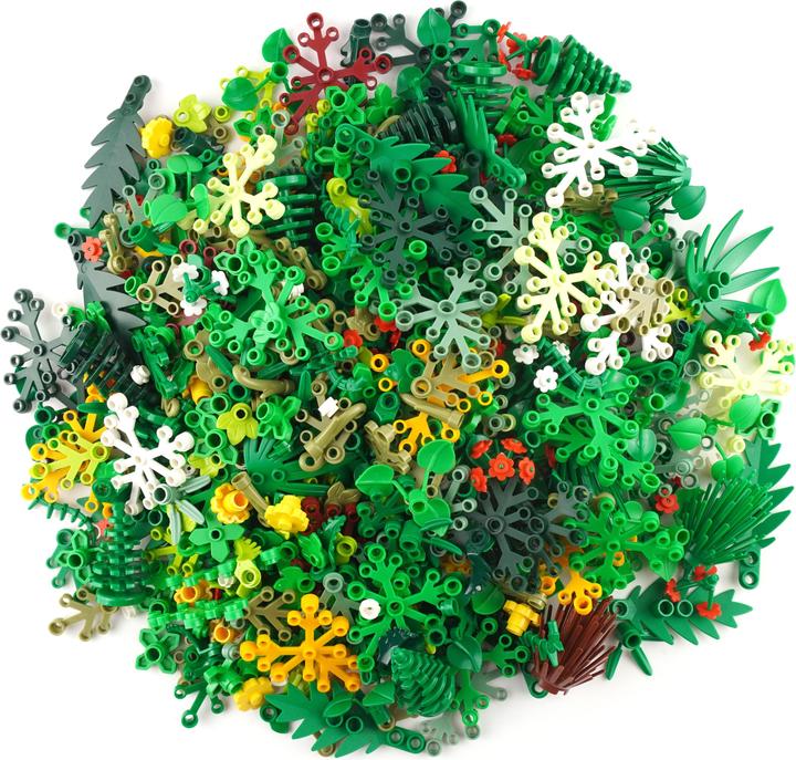 Actual product image LEGO Green Mix - Plants, Leaves - 250 pieces - NEW (LEGO Accessories)
