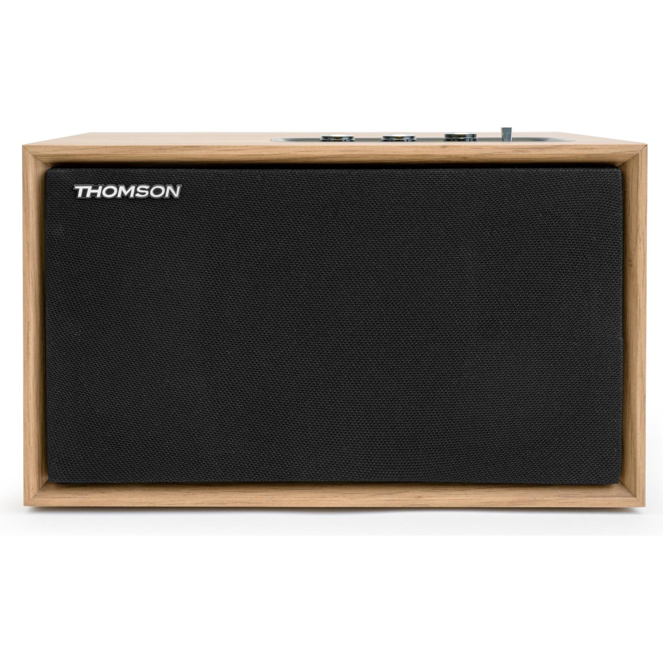 Thomson WS302 / BT-Lautsprecher aus Holz / 50 W / Bluetooth 5.3, Altoparlante Bluetooth, Marrone