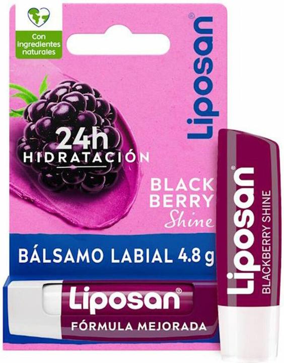 Produktbild Liposan Brombeerglanz 4,8g Himbeer-Lippenbalsam Feuchtigkeitsspendender Lippenbalsam für schöne, weiche und (Lippenpflege Stick)