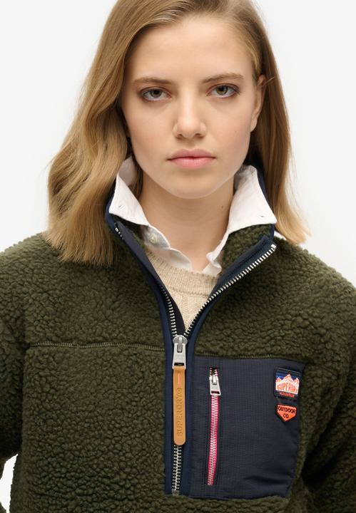 Produktbild Superdry Vintage Retro Fleecepullover mit halblangem Reissverschluss (S)