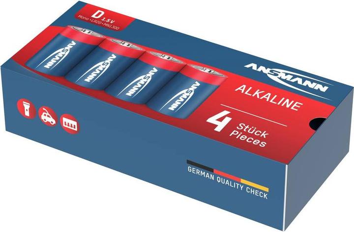 Actual product image Ansmann Mono (D) Battery Alkaline Manga (4 pcs., D, 1300 mAh)