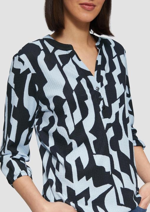 Actual product image S.Oliver T-Shirt Strukturiertes Blusenshirt mit All-over-Print (38)