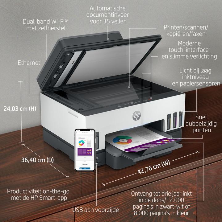 Image du produit HP Smart Tank 7605 (Réservoir d'encre, Couleur)