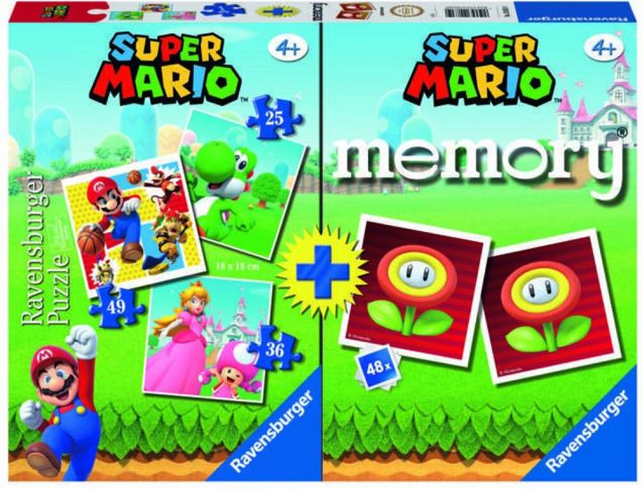Produktbild Ravensburger Multipack Memory + 3 Puzzle - Super Mario (25 Teile)