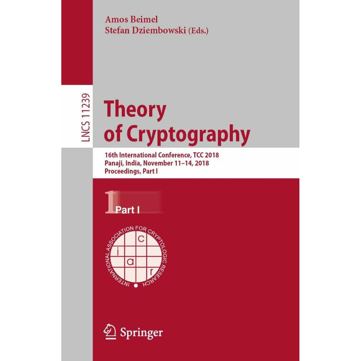 Theory of Cryptography, Fachbücher von Amos Beimel, Stefan Dziembowski
