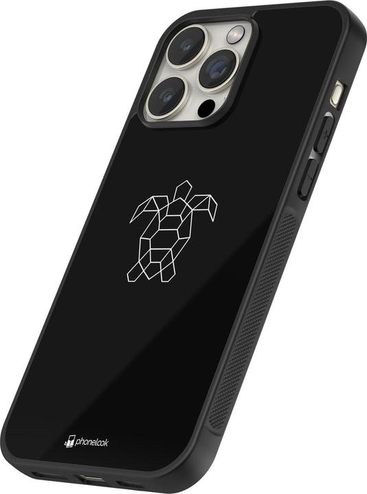 Produktbild PhoneLook Hülle Silikon schwarz Turtles lines on black (Apple iPhone 12)