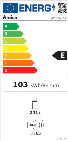 Energie-Label Amica VKS 354 135 E