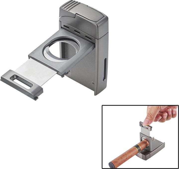 Produktbild Silver Match Zigarren Sturmfeuerzeug mit Cutter