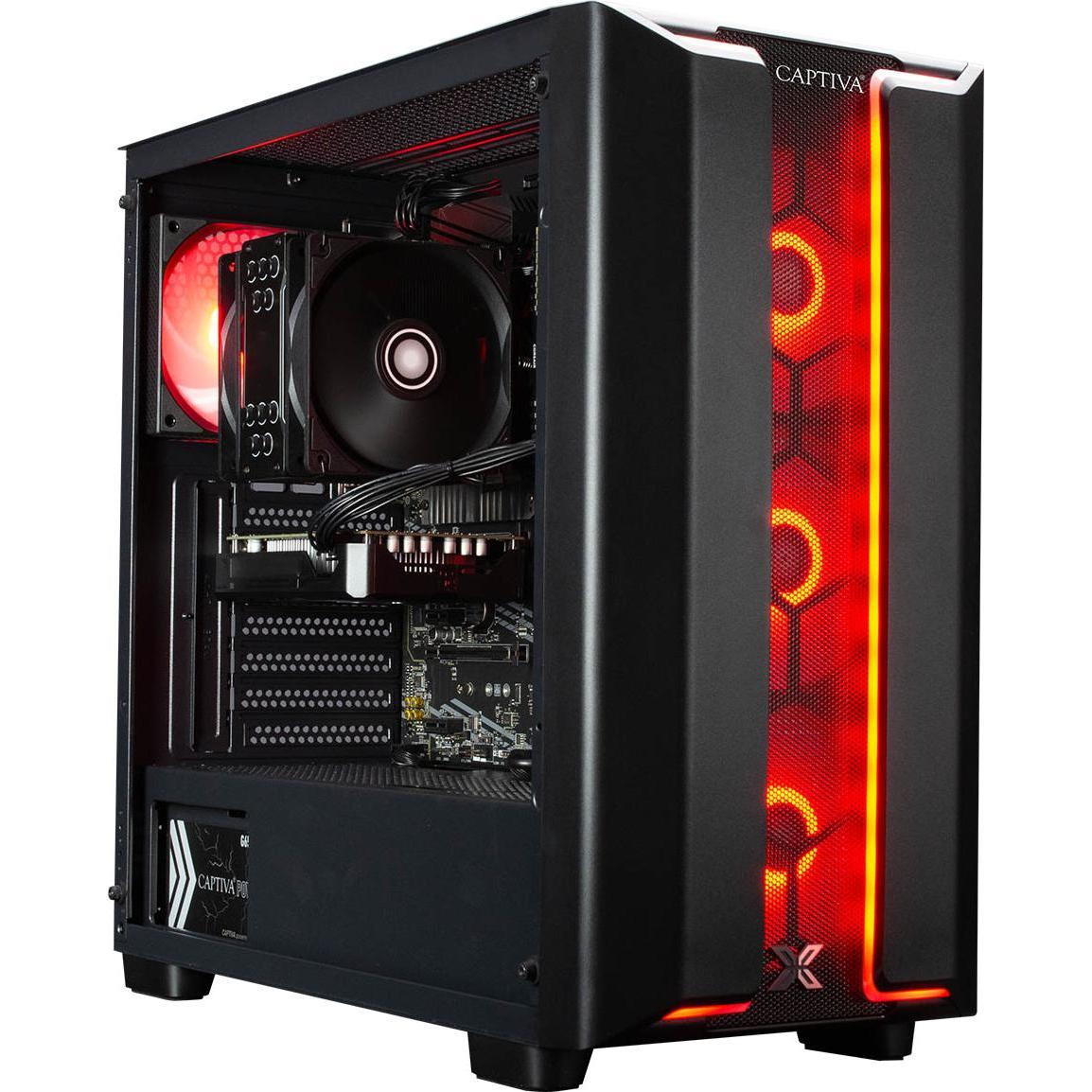 Captiva Advanced Gaming R86-992 Ryzen 7 RTX 4060 Ti (AMD Ryzen 7 7700X, 32 GB, 1000 GB, GeForce RTX 4060 Ti), PC, Schwar...