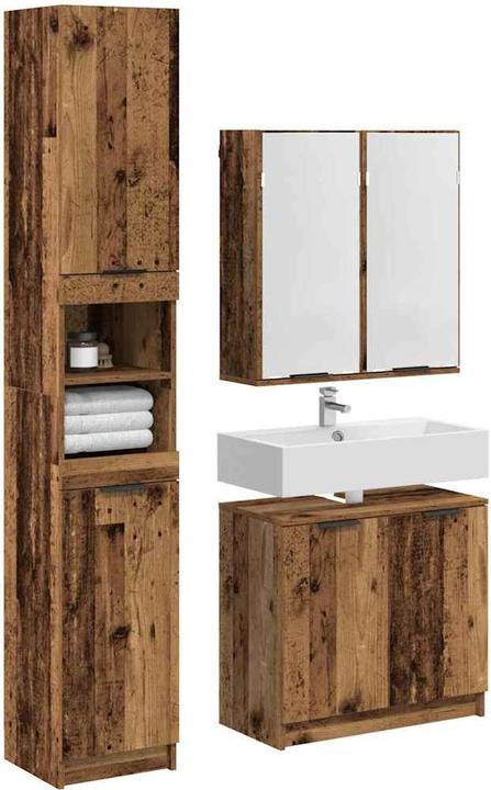 Produktbild vidaXL Badezimmerschrank (34 x 34 x 188.50 cm)
