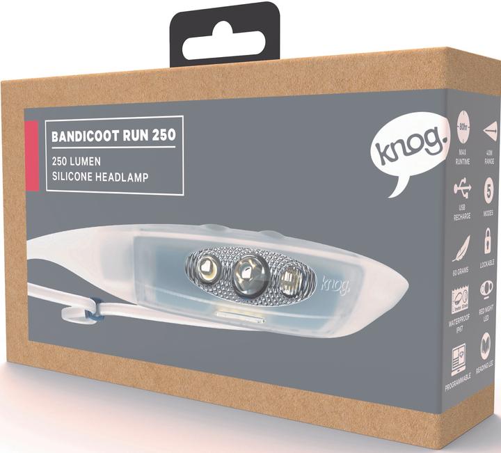 Produktbild knog. Stirnlampe Bandicoot Run 250, Blau (250 lm)