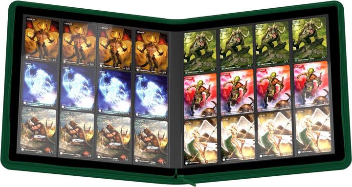 Actual product image Ultimate Guard UGD010469 - Zipfolio 480 – 24-Pocket XenoSkin (Quadrow), grün