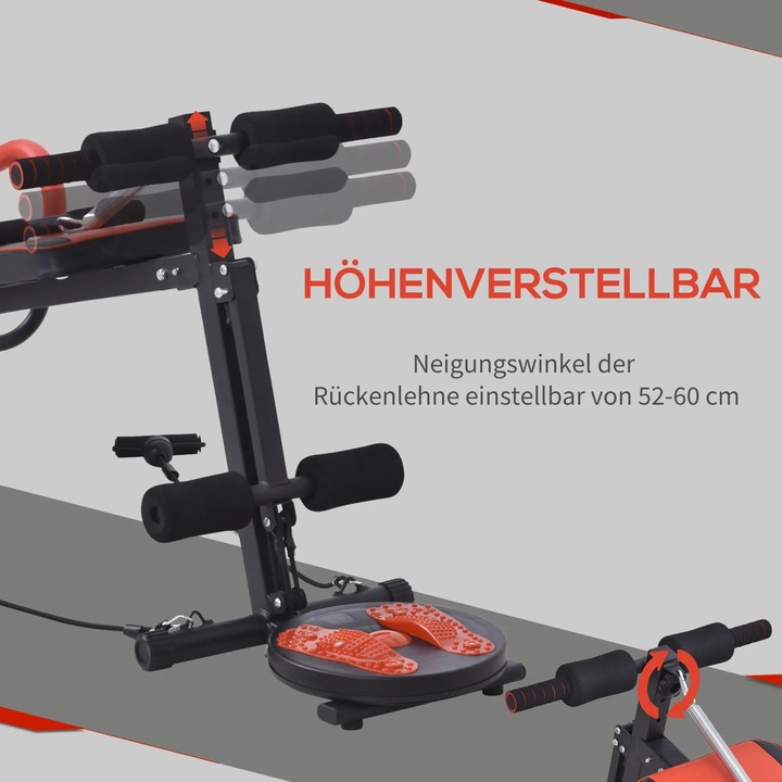 Produktbild Swisshandel24 Sit Up Bank Bauchtrainer Trainingsbank Fitnessbank Verstellbar Gepolstert mit Widerstand 120 kg Bela