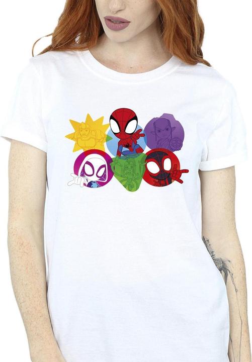Immagine prodotto Spidey And His Amazing Friends Faces Maglietta Ampia Donna (S)