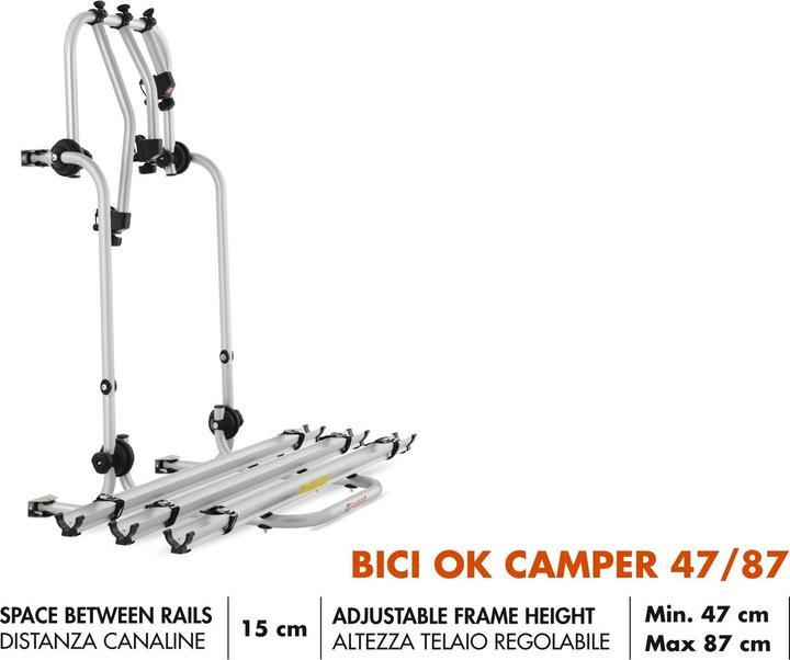 Actual product image Fabbri Rear carrier for 3 bikes for motorhomes caravans 47/87