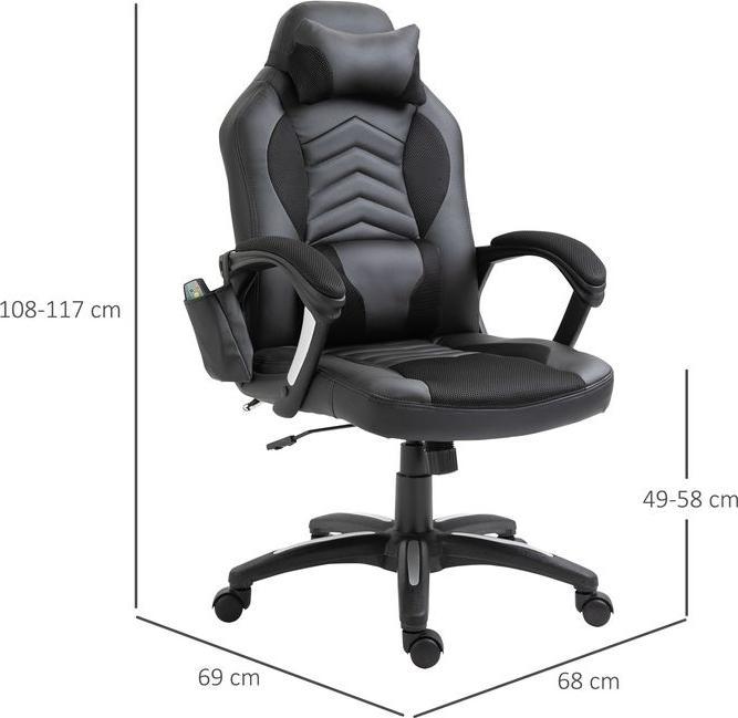 Immagine prodotto Homcom Sedia da ufficio con funzione di riscaldamento