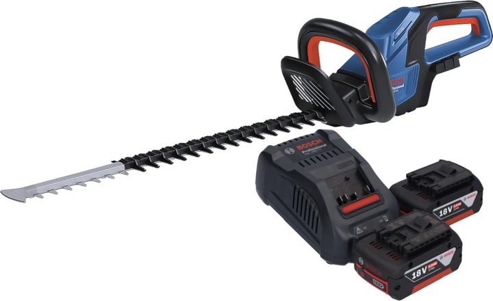 Actual product image Bosch Professional Bosch GHE 18V-60 Professional cordless hedge trimmer 18 V 60 cm brushless + 2x rechargeable battery (Cordless hedgecutters)