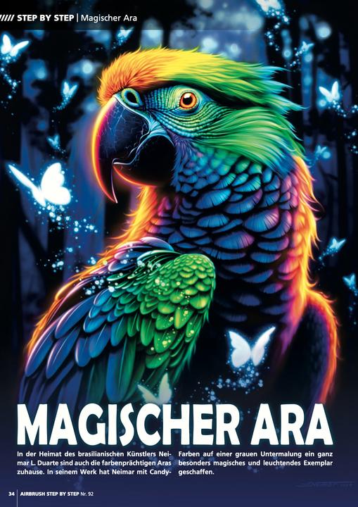 Produktbild Airbrush Step by Step 92 (Deutsch, Katja Hassler, Irán Caro, Roger Hassler, Neimar L. Duarte, Danny Ochoa, Franziska Czeicke, 2024)