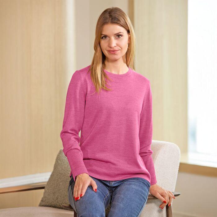 Produktbild Enrico Rosselli Pullover mit Rundhalsausschnitt aus Merinowolle (M)