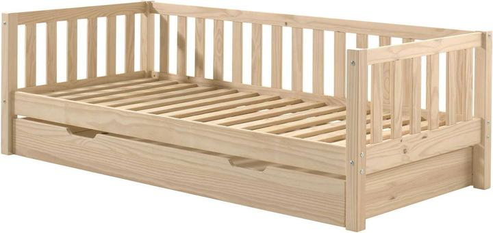 Actual product image Vipack Bed Fritz with pull-out drawer nature (90 x 200 cm)