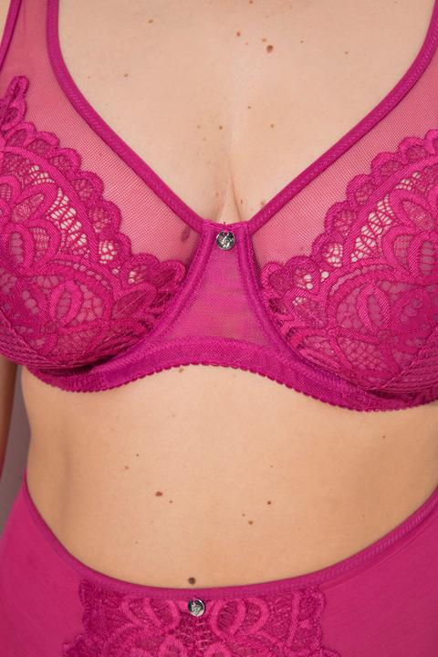 Produktbild TruYou Bügel-BH, Spitze, Mesh-Träger, Cup B - E (Einzelpack, 85 E)