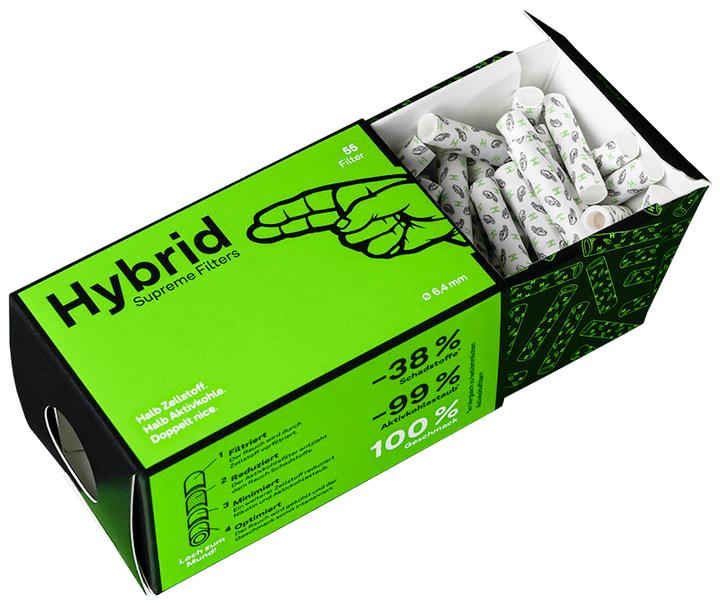 Produktbild Hybrid Filter Hybrid Supreme Aktivkohlefilter - 6.4mm, 55 Stk.