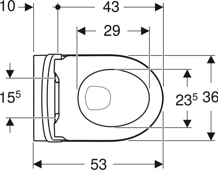 Produktbild Geberit iCon wc-pack met hangend diepspoel toilet rimfree en wc bril met softclose en quickrelease 53 cm, al