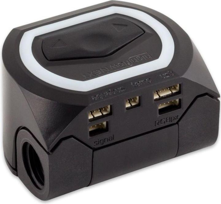 Actual product image Aqua Computer Flow sensor high flow NEXT, OLED, 2x G1/4, RGBpx