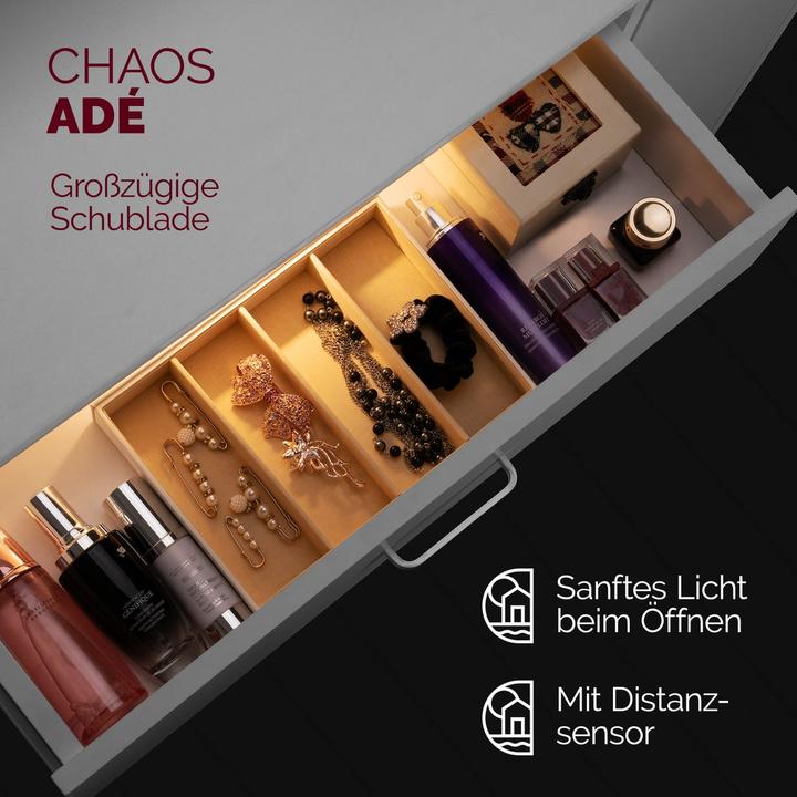 Image du produit Casaria Schminktisch mit Hocker (90 x 40 x 140 cm)