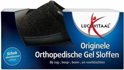 Produktbild Lucovitaal Orthopädische Gel-Hausschuhe - Schwarz - Grösse 38-39 (39)