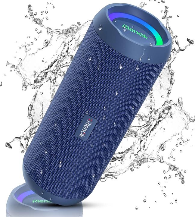 Produktbild Rienok Wasserdichter Bluetooth Lautsprecher mit Licht (30 h, Akkubetrieb)