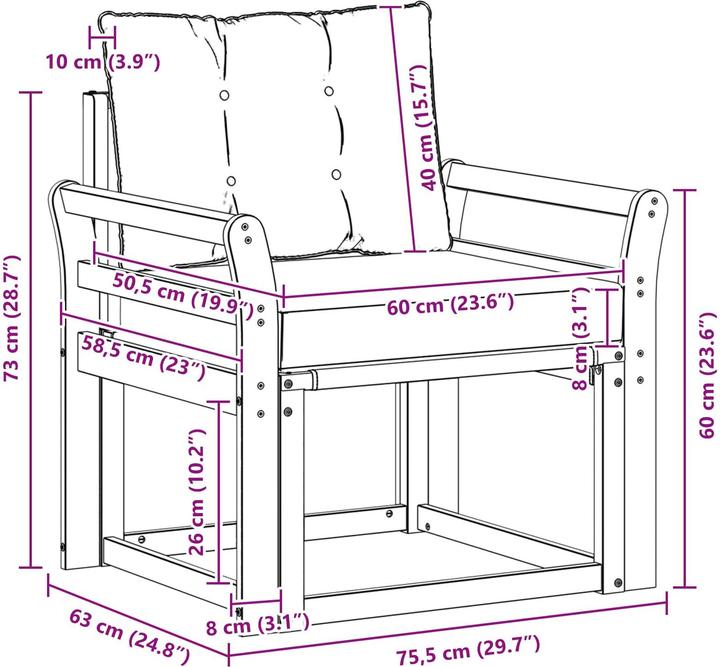Produktbild vidaXL Outdoor-Sofa