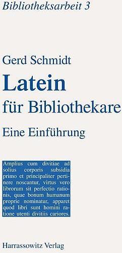Produktbild Latein für Bibliothekare (Deutsch, Gerd Schmidt, 1997)