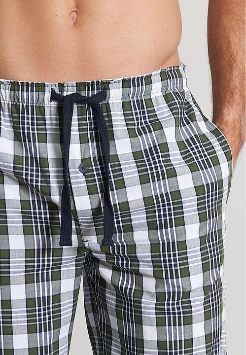 Produktbild Tom Tailor lange Herren Schlafhose Loungehose mit Eingriff Knopf Bindeband (54)