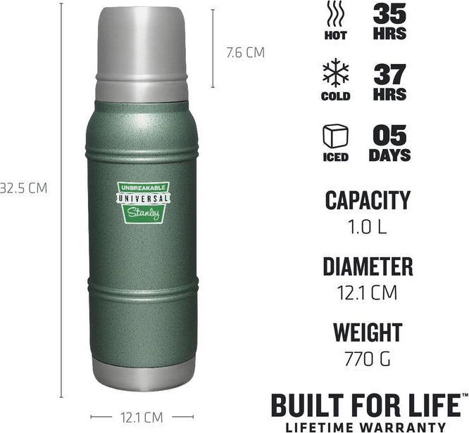 Productafbeelding Stanley 1913 Termos Mijlpaal 1960 Vintage Groen 1,0 l (1 l)
