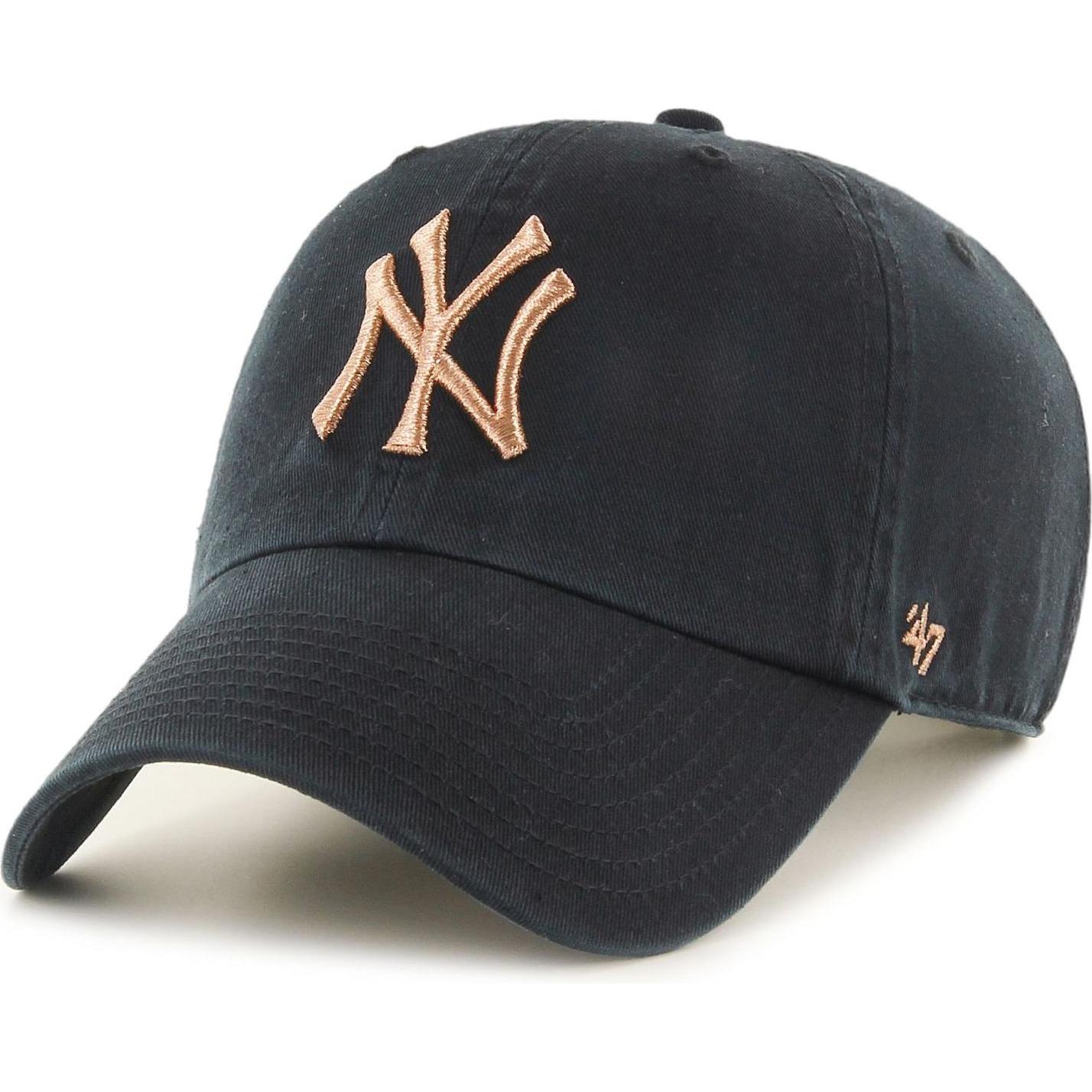 47 Brand, Herren, Cap, Gold Metallic New York Yankees, Schwarz, (One Size)