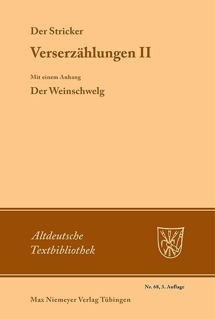 Produktbild Verserzählungen II (Deutsch, 1984)