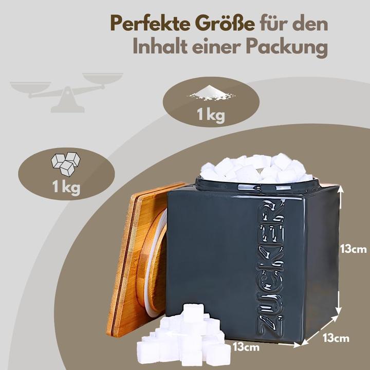 Actual product image HWG Zuckerdose, stapelbar, luftdicht (2 l)